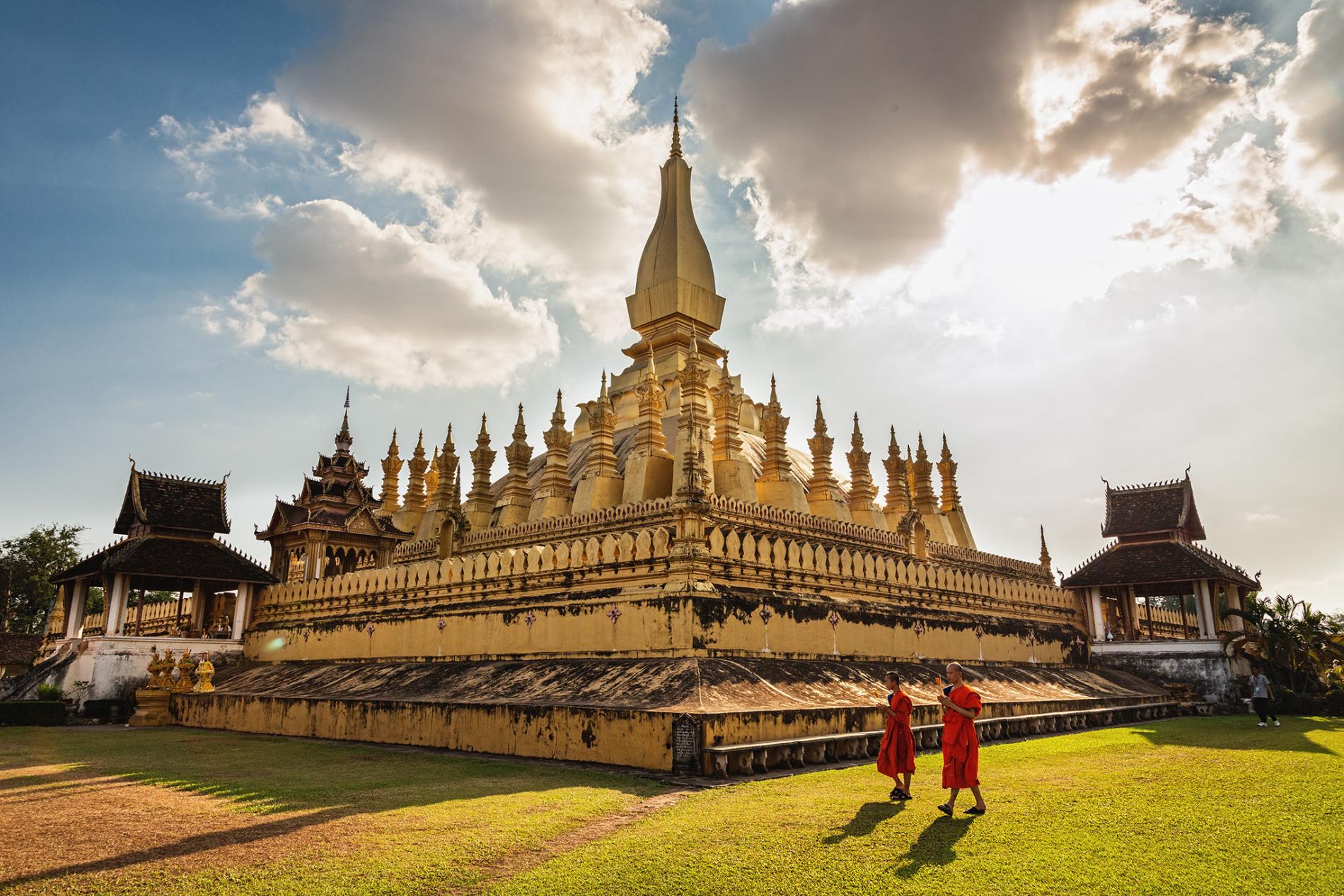 Gold temple in Laos