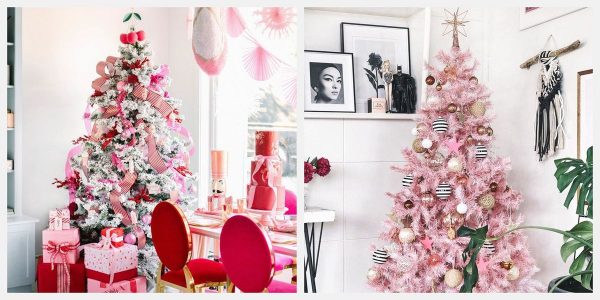 pink christmas decorations 