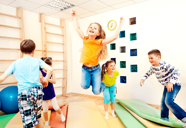 Kids having fun indoors