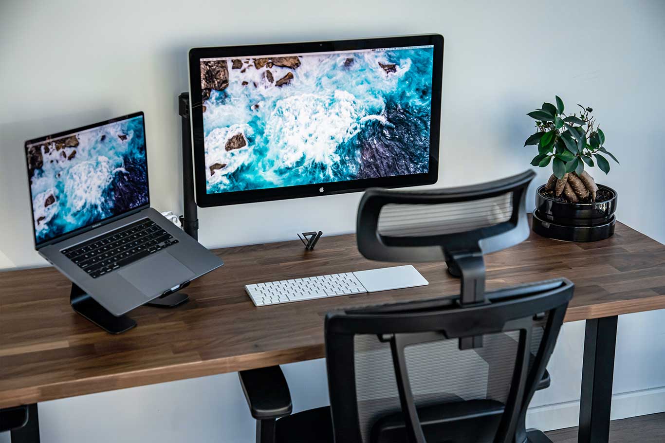 A home office desk