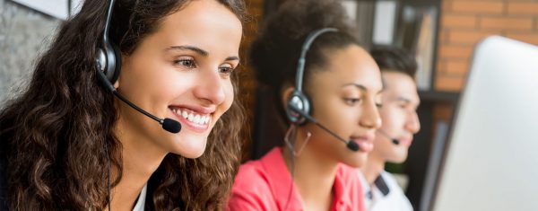 Women working as customer service representatives